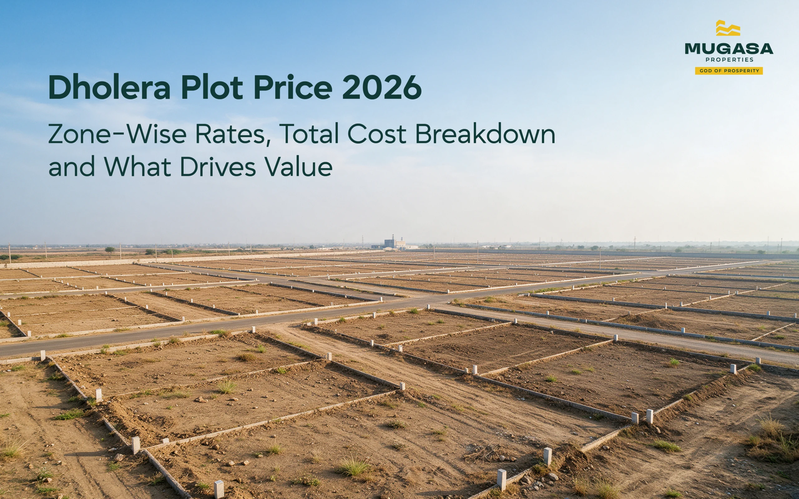 Dholera Plot Price 2026: Zone-Wise Rates, Total Cost Breakdown and What Drives Value